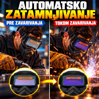 Automatska maska za zavarivanje sa samozatamnjivanjem – solarna