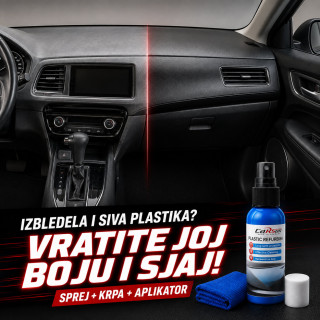 Sprej za obnovu i sjaj plastičnih delova automobila sa mikrofiber krpom – 100 ml