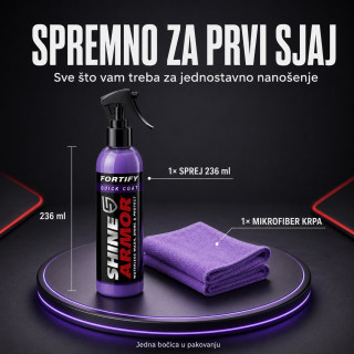Shine Armor sprej za suvo pranje, sjaj i zaštitu automobila 236 ml