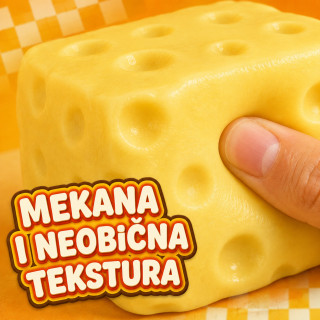 Squishy igračka u obliku sira za stiskanje – 7 cm