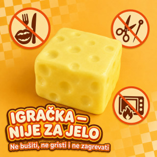 Squishy igračka u obliku sira za stiskanje – 7 cm