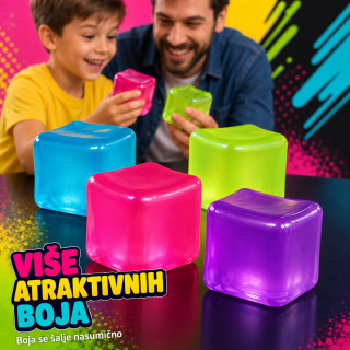 Cube Squeeze Ball – Mekana gel kocka za stiskanje za decu i odrasle
