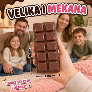 Chocolate Bar Squishy – velika mekana čokolada za stiskanje