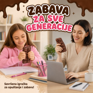 Chocolate Bar Squishy – velika mekana čokolada za stiskanje