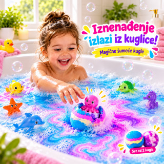 Magične Šumeće Kuglice za kupanje sa iznenađenjem – Set od 2 kom