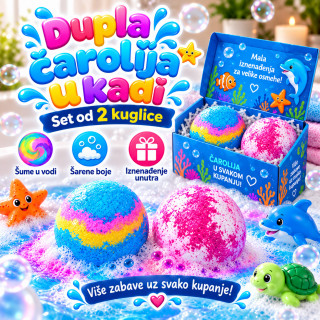 Magične Šumeće Kuglice za kupanje sa iznenađenjem – Set od 2 kom