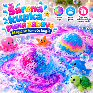 Magične Šumeće Kuglice za kupanje sa iznenađenjem – Set od 2 kom