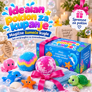 Magične Šumeće Kuglice za kupanje sa iznenađenjem – Set od 2 kom