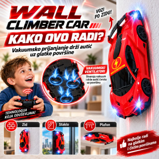 Wall Climber Car – Auto na daljinski koji ide po zidovima, plafonu i podu