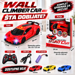 Wall Climber Car – Auto na daljinski koji ide po zidovima, plafonu i podu