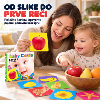 Baby Cards Level 1 – realistične kartice za prepoznavanje predmeta (3–24 meseca)
