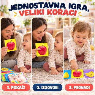 Baby Cards Level 1 – realistične kartice za prepoznavanje predmeta (3–24 meseca)