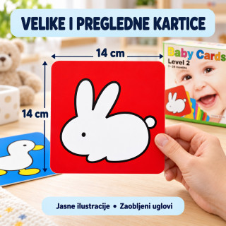 Baby Cards Level 2 – edukativne kartice sa prvim pojmovima (3–24 meseca)