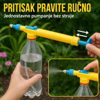 Ručna prskalica za plastične flaše – podesiva maglica i mlaz