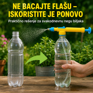 Ručna prskalica za plastične flaše – podesiva maglica i mlaz