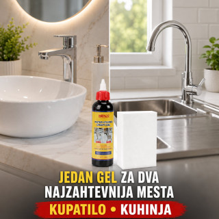 Gel za uklanjanje kamenca i tragova vode sa slavina i inox površina – 150 ml