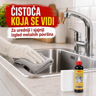 Gel za uklanjanje kamenca i tragova vode sa slavina i inox površina – 150 ml