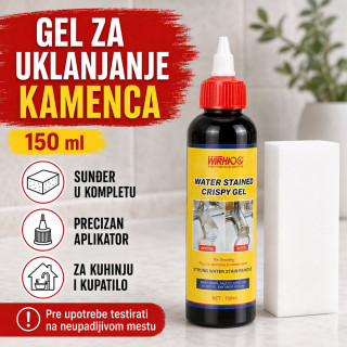 Gel za uklanjanje kamenca i tragova vode sa slavina i inox površina – 150 ml