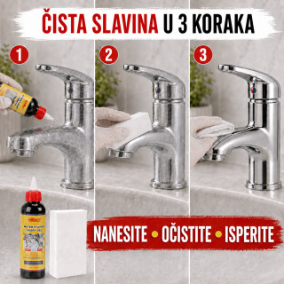 Gel za uklanjanje kamenca i tragova vode sa slavina i inox površina – 150 ml