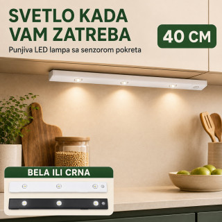 Magnetna LED lampa sa senzorom pokreta 40 cm sa USB kablom