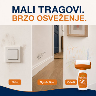 Valjak sa belom bojom za brzo krečenje i osvežavanje zidova – 500 g