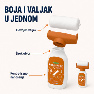 Valjak sa belom bojom za brzo krečenje i osvežavanje zidova – 500 g