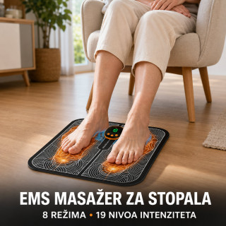 EMS masažer za stopala – 8 režima i 19 nivoa intenziteta