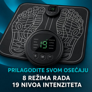 EMS masažer za stopala – 8 režima i 19 nivoa intenziteta