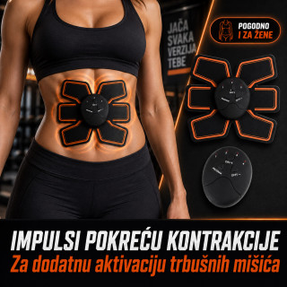 EMS stimulator trbušnih mišića sa podesivim intenzitetom