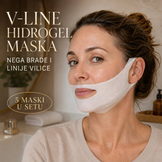V-line hidrogel maska za bradu i liniju vilice – set od 5 komada