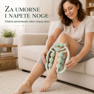Ručni kružni masažer sa 15 rotirajućih točkića za noge i ruke