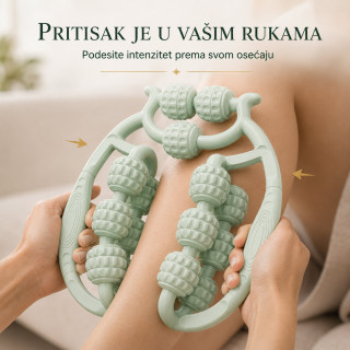 Ručni kružni masažer sa 15 rotirajućih točkića za noge i ruke