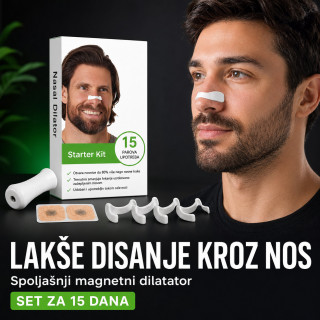 Magnetne trakice za lakše disanje kroz nos –  Spoljašnji dilatator set za 15 dana