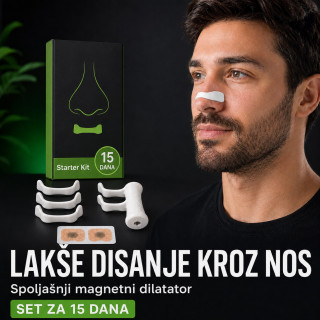 Magnetne trakice za lakše disanje kroz nos –  Spoljašnji dilatator set za 15 dana