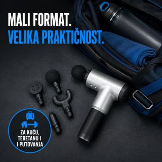 Bežični masažni pištolj sa 4 glave i podesivim intenzitetom