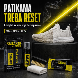 Komplet za čišćenje patika penom – četka, krpa i maramice