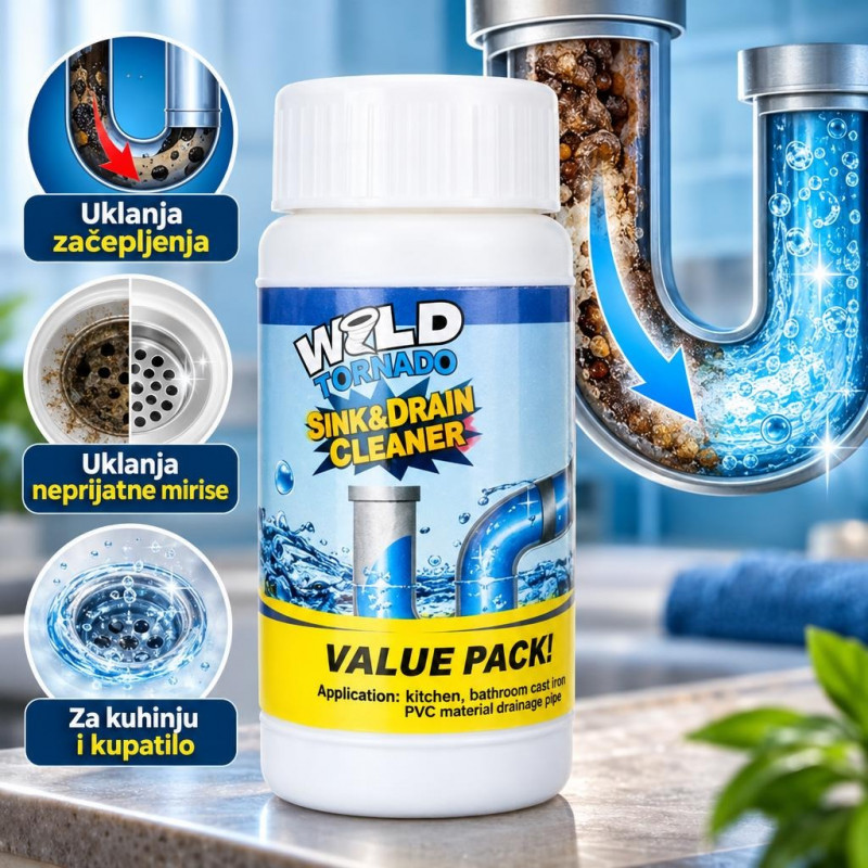Wild Tornado – Brzo Rešenje za Začepljene Odvode  110g