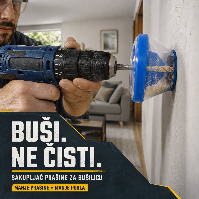 Sakupljač prašine za bušilicu – za čistije bušenje zidova