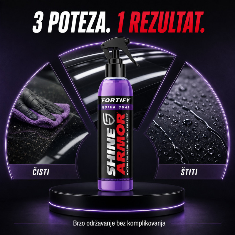 Shine Armor sprej za suvo pranje, sjaj i zaštitu automobila 236 ml