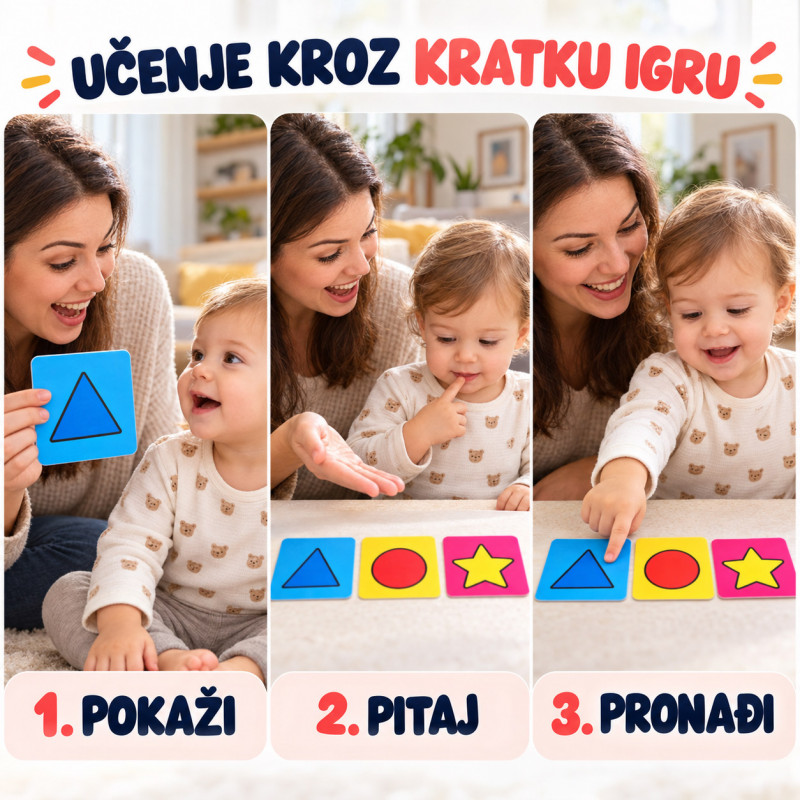 Baby Cards Level 2 – edukativne kartice sa prvim pojmovima (3–24 meseca)