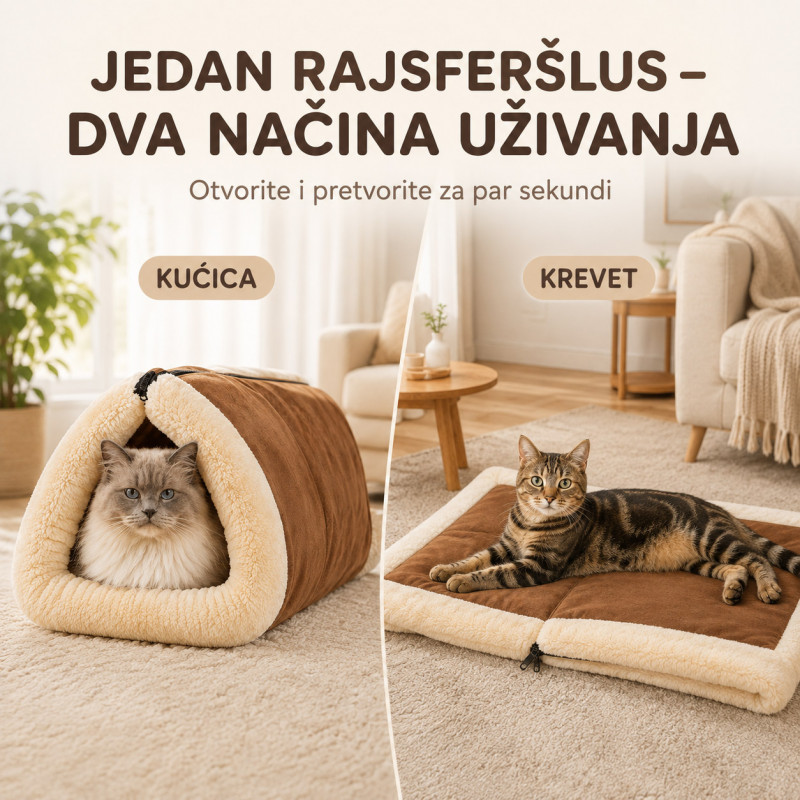 Kitty Shack 2u1 – mekana kućica i krevet za mačke