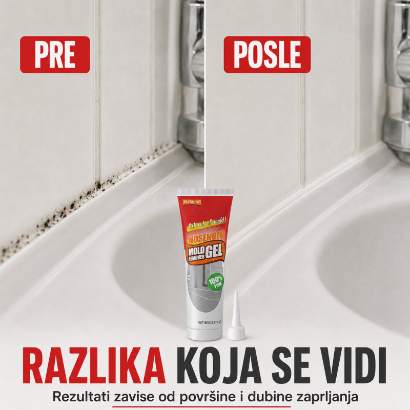 Magičan Gel za uklanjanje tragova buđi sa fuga i silikona