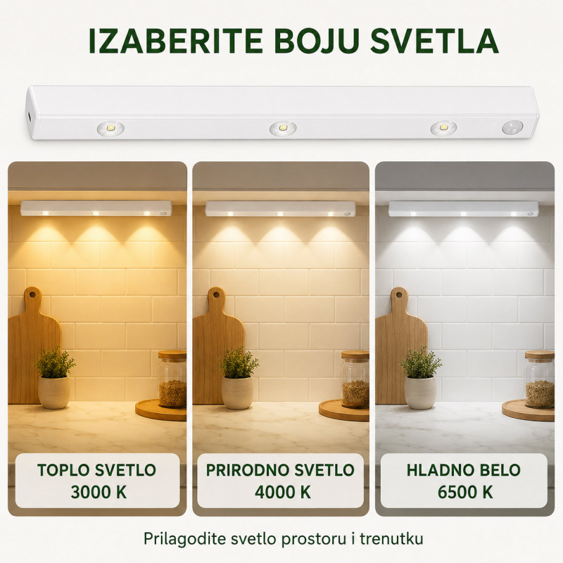 Magnetna LED lampa sa senzorom pokreta 40 cm sa USB kablom