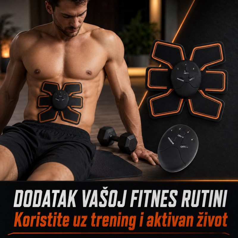 EMS stimulator trbušnih mišića sa podesivim intenzitetom