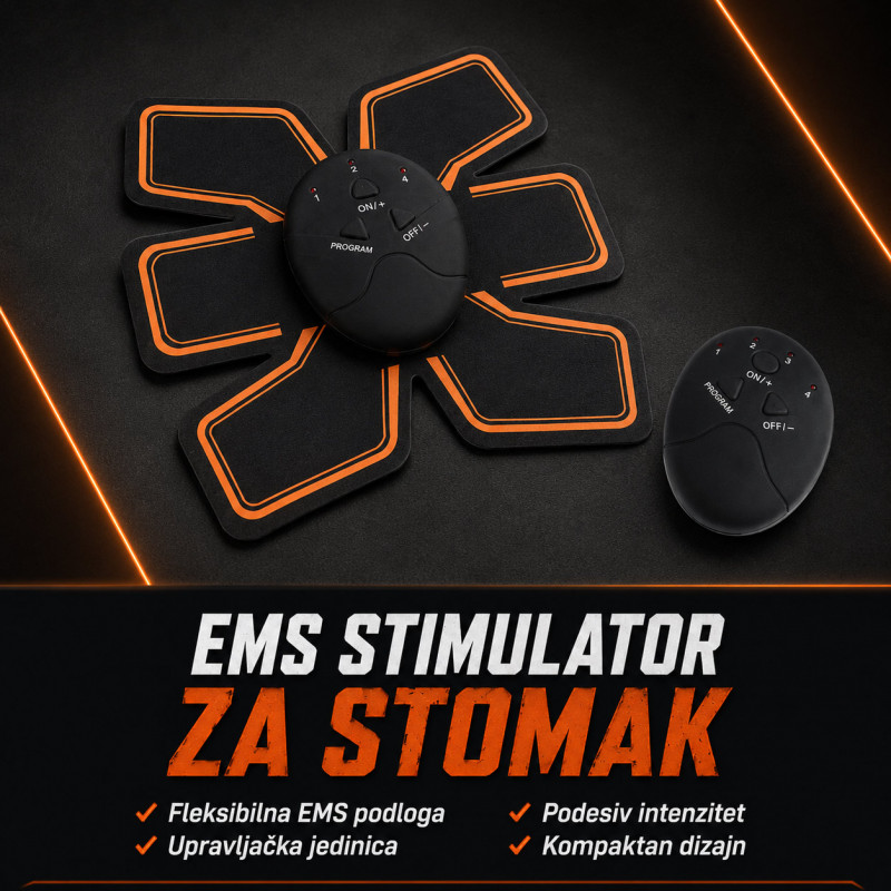 EMS stimulator trbušnih mišića sa podesivim intenzitetom