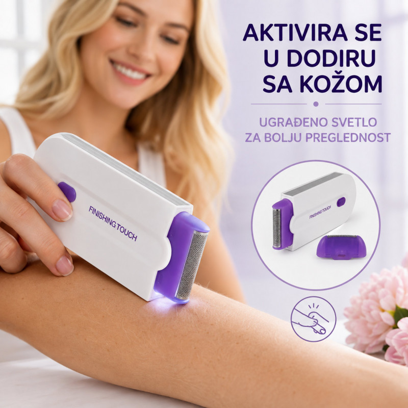 Električni odstranjivač dlačica za uklanjanje dlačica sa lica i tela