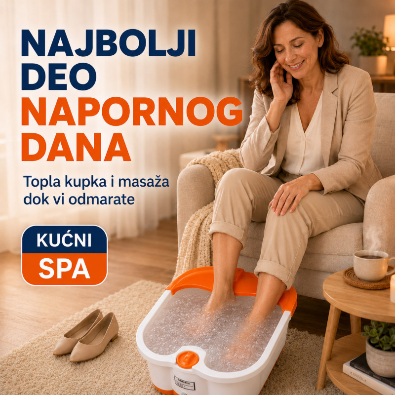 Hidromasažna kadica za stopala – kućni SPA sa grejanjem i masažom