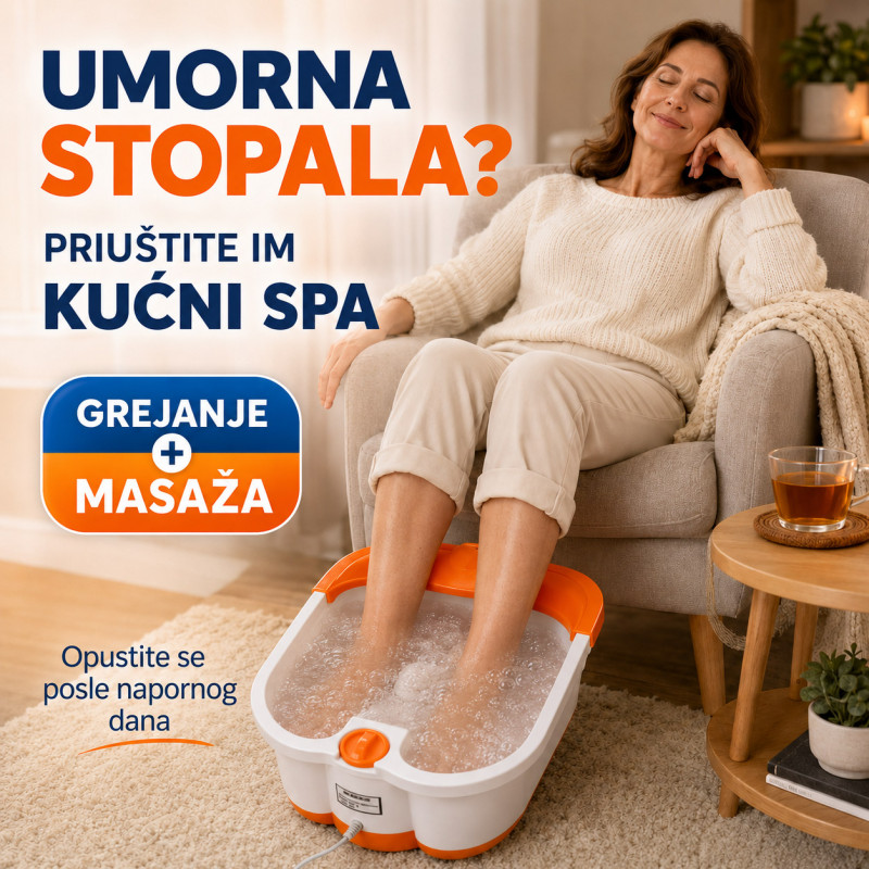 Hidromasažna kadica za stopala – kućni SPA sa grejanjem i masažom