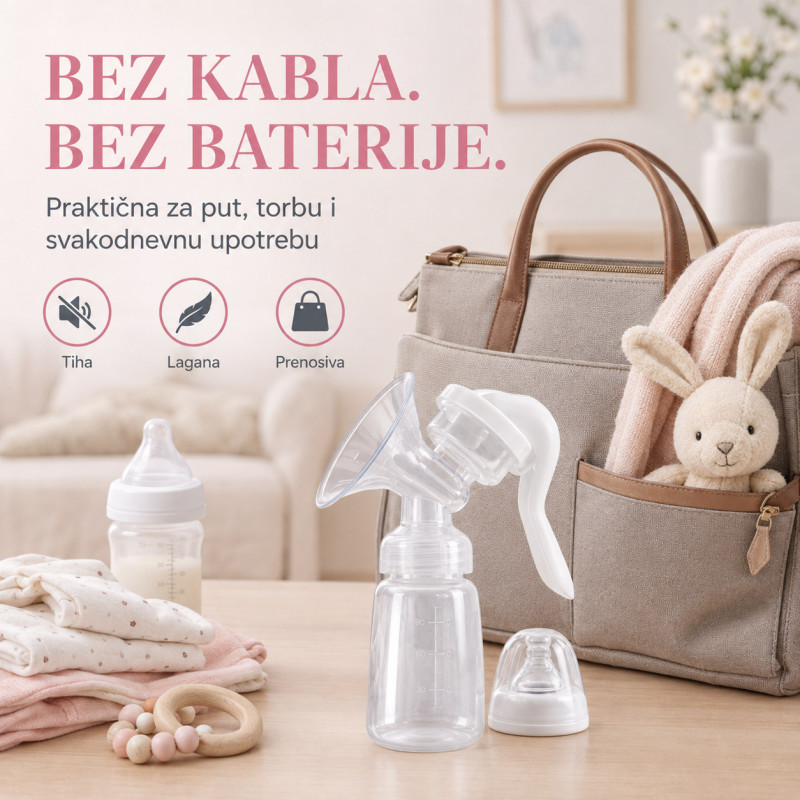 Prenosiva ručna pumpica za izmlazanje mleka – bez struje