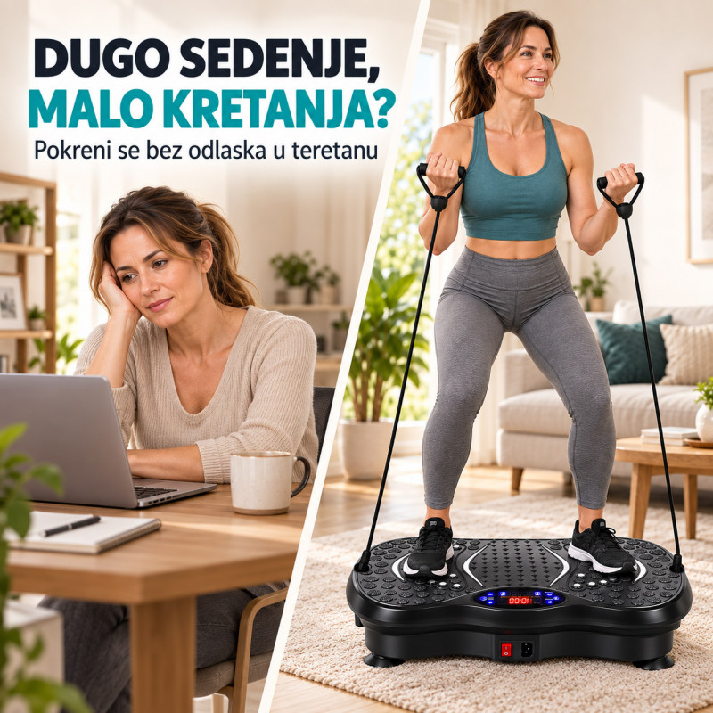VibroFit Pro platforma – Vibraciona ploča za vežbanje i masažu